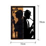 Wallity Jazz Accesorio Decorativo de Pared Negro y Nogal claro
